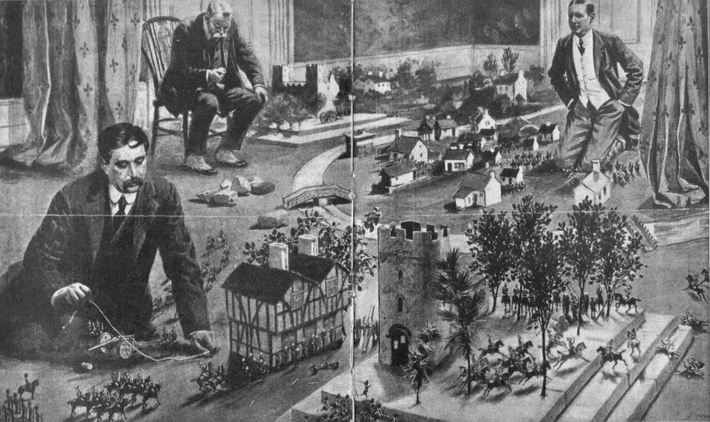 Recreación de una partida de Little Wars, de 1913