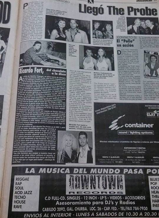 Profile of Ricardo in Generación X magazine, after the opening of his club