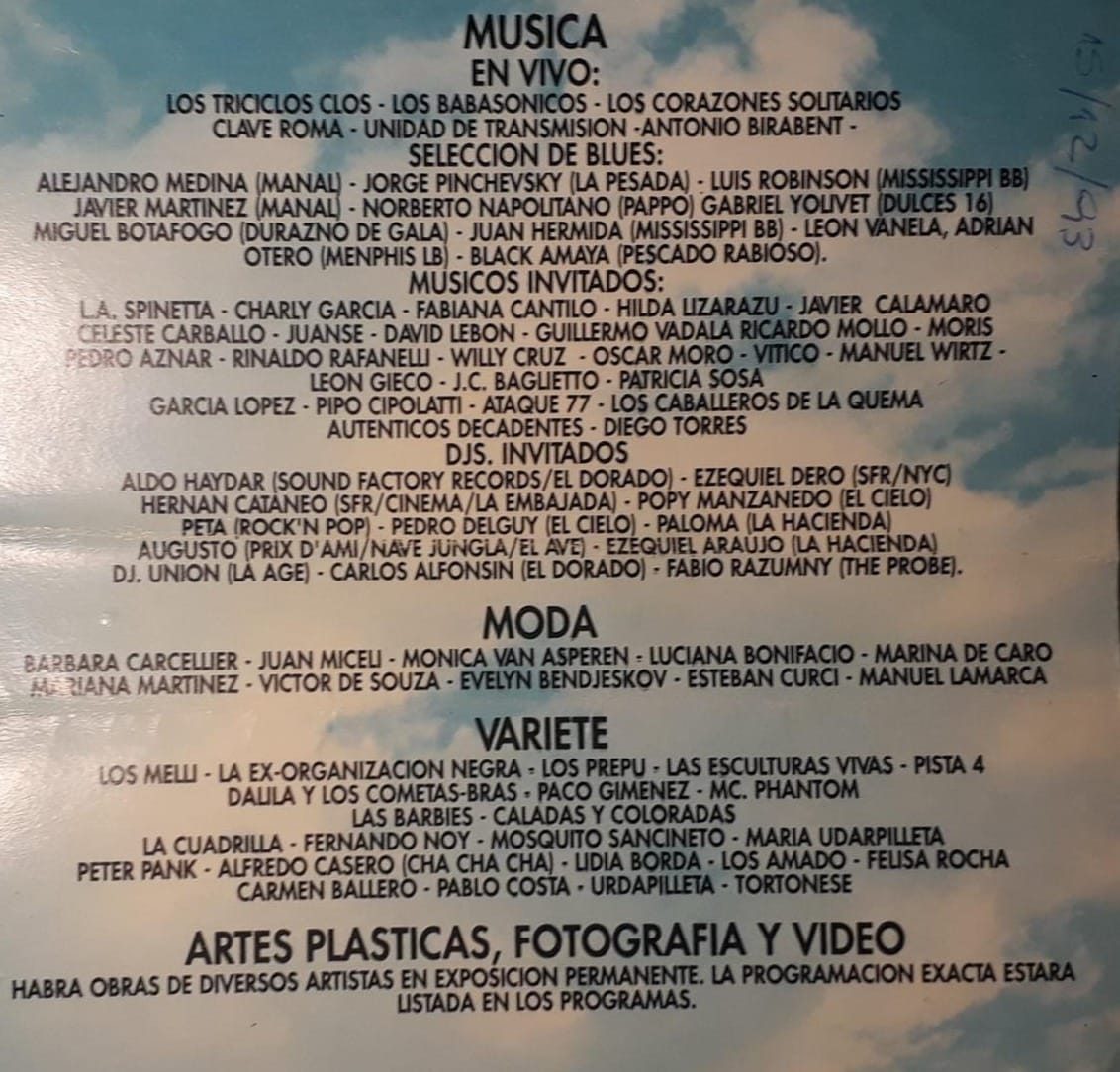 Flyer for The Probe, the Buenos Aires nightclub conceived by Ricardo