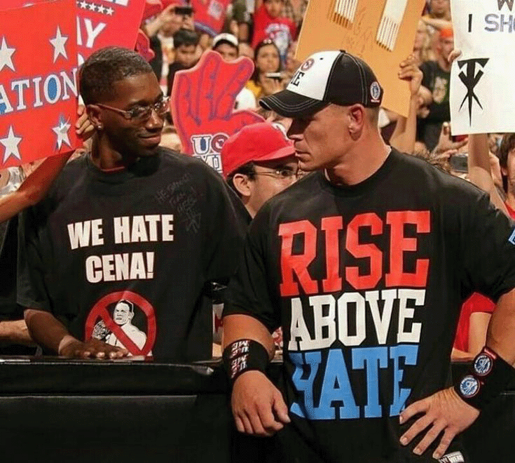 Cena and the crowd: a relationship of love, hate, and redemption