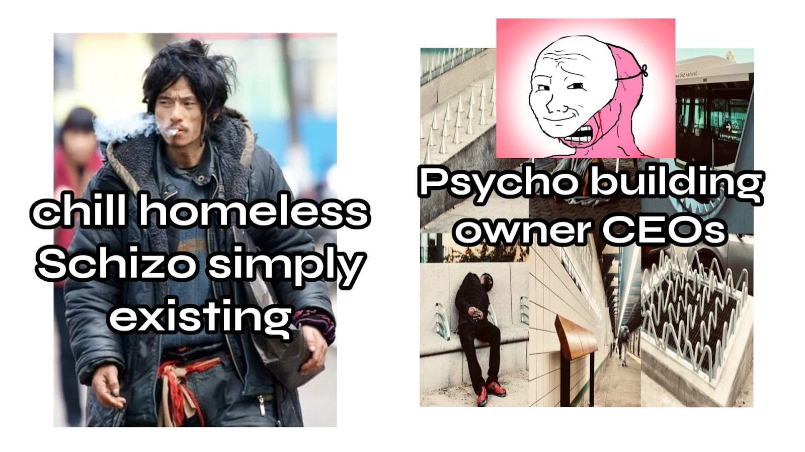 Hostile architecture expels certain ways of being in the world that are incompatible with its vision.