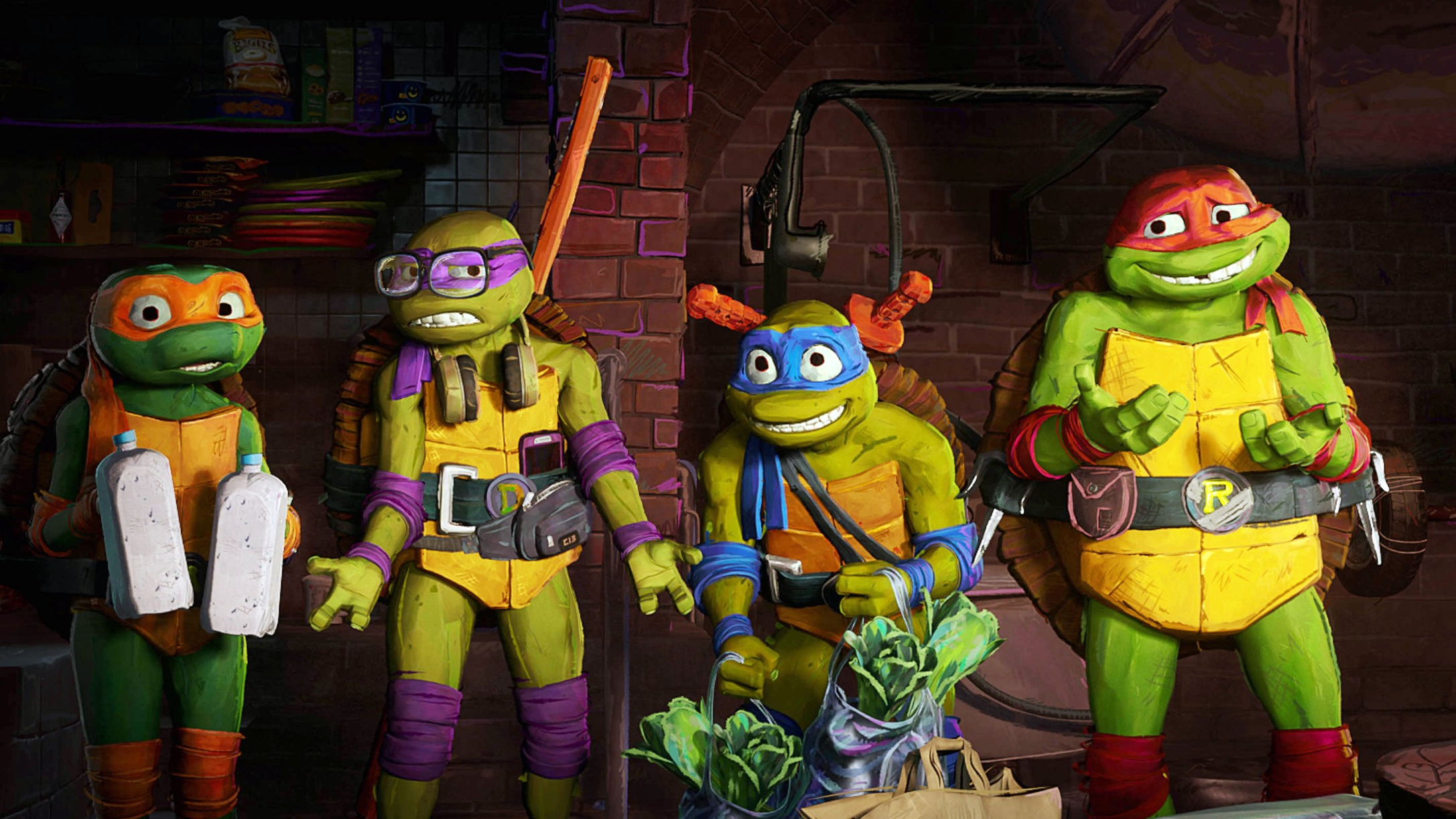 Las Tortugas Ninja generación 2023, de la peli Mutant Mayhem