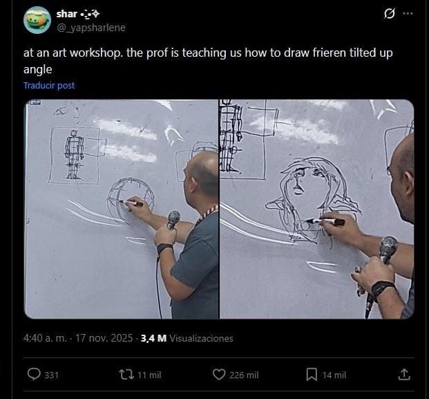 Boceto de Frieren en X