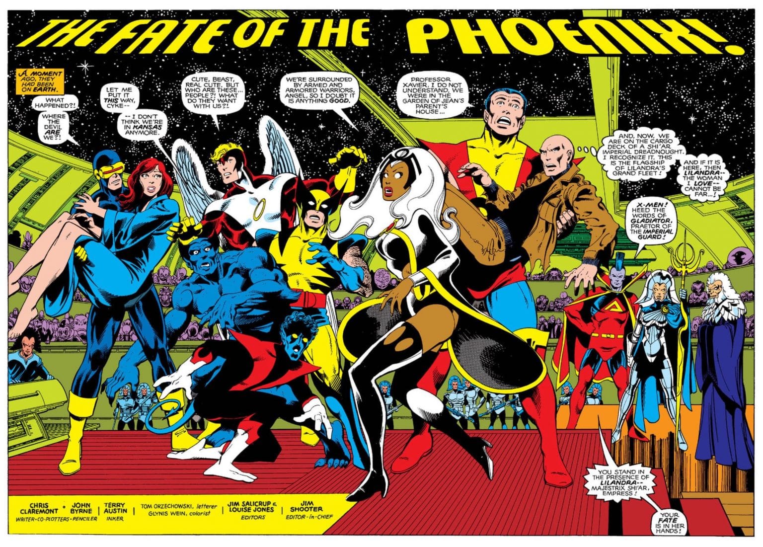 Doble Splash Page del Uncanny X-Men #138. Dibujo de John Byrne (Marvel Comics)