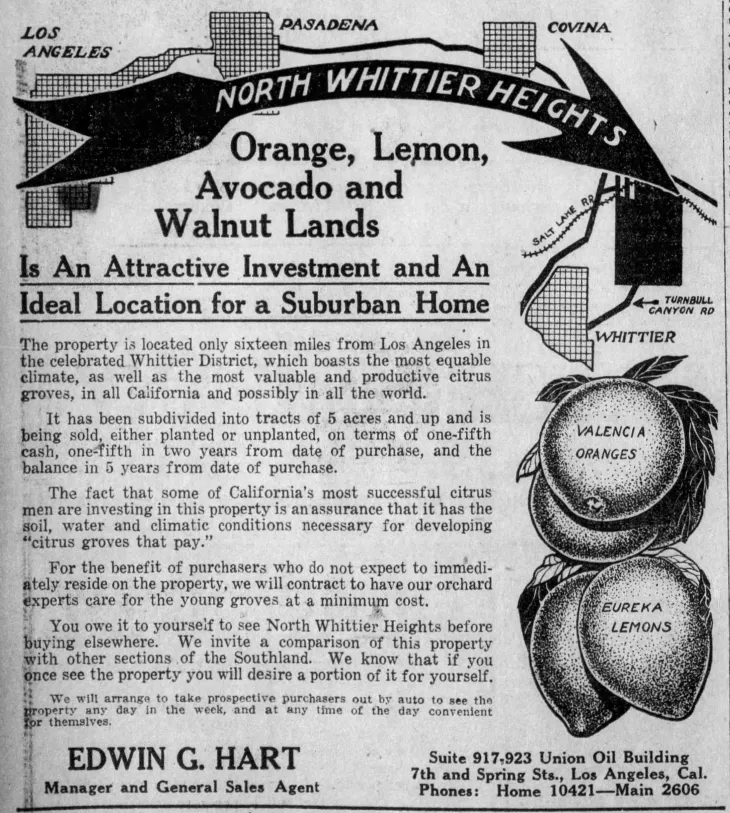 Advertisement by Edwin G. Hart.